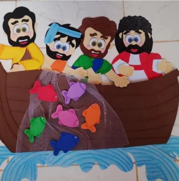 Imagem Recurso visual bíblico A grande pesca 